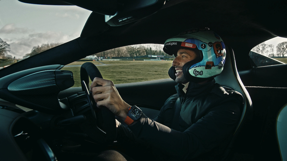 McLaren Formula 1 driver Daniel Ricciardo drives the new McLaren Artura